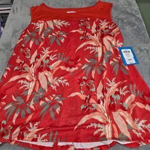 Columbia Size 3XL Poppy Magnolia Floral Tank Top Omni Women Bright Colors-NWT